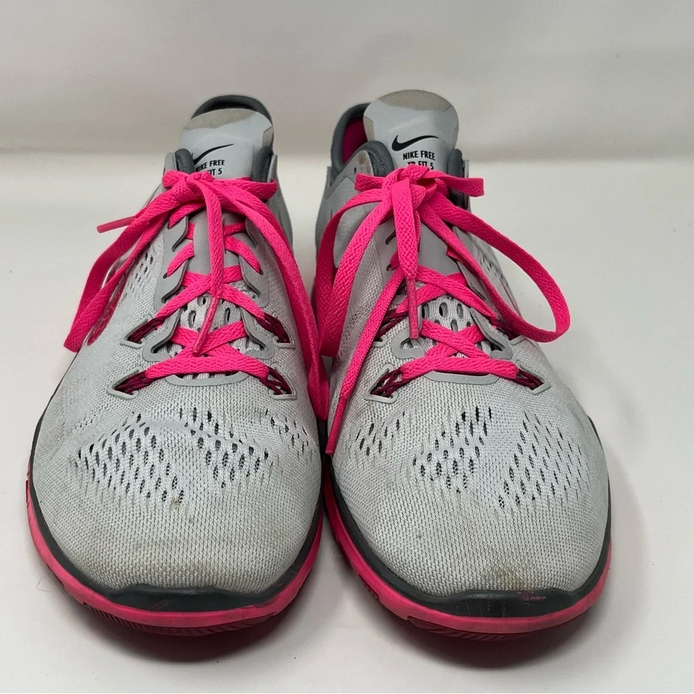 Woman’s Nike Free 5.0‎ TR Fit 5 Gray Pink Athletic Running Shoes Sz 10